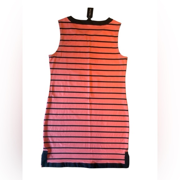 Nautica Women's Breton Sleeveless V-Neck Stretch Cotton Polo Dress, Size Medium - Picture 8 of 16
